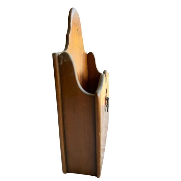 Antique Wooden Colonial Style Wooden Wall Letter Organizer - Picture 5 of 10